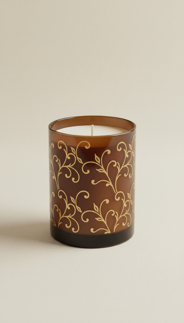 Pumpkin Bread Scented Candle with Gold-Foil Verse