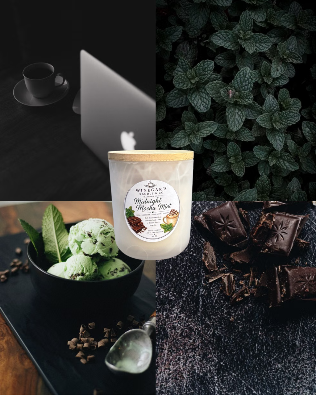 Midnight Mocha Mint 🌙 — Hand Poured Soy Kandle