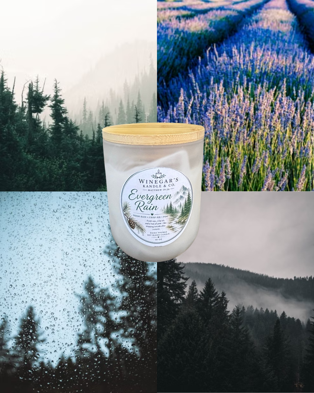 Evergreen Rain 🌲 — Hand Poured Soy Kandle